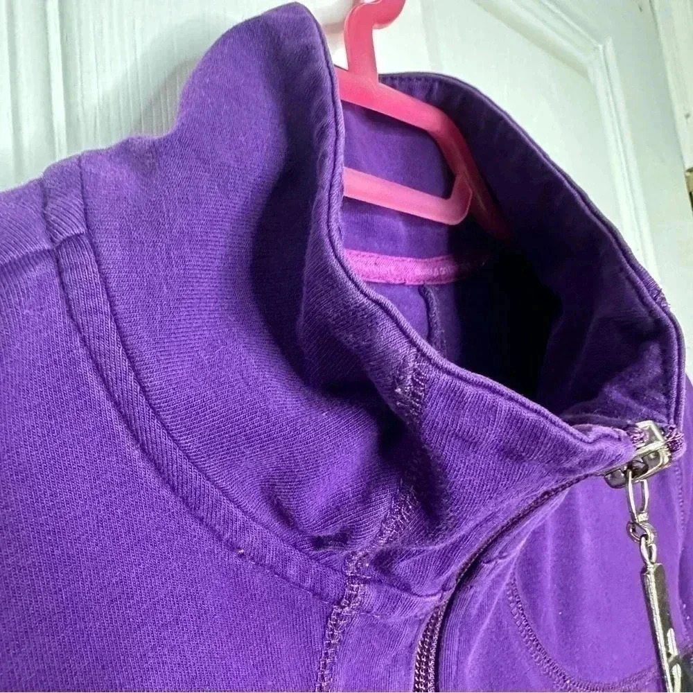 Smart Set Sweatshirt Zip Up Purple & Black  Size Small - Picture 8 of 16